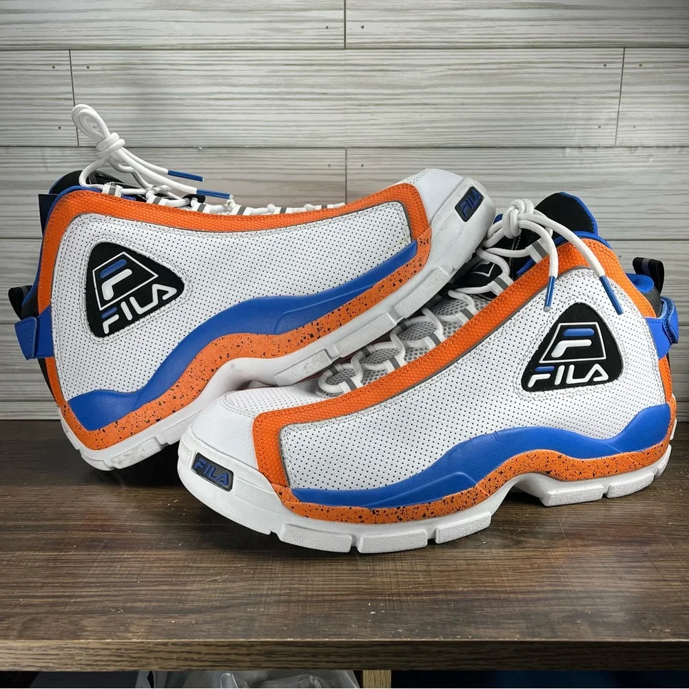 Fila Grant Hill 2 Men’s White Blue Orange Shoes - Men’s Size 15 - Picture 4 of 9